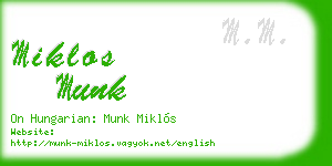 miklos munk business card
